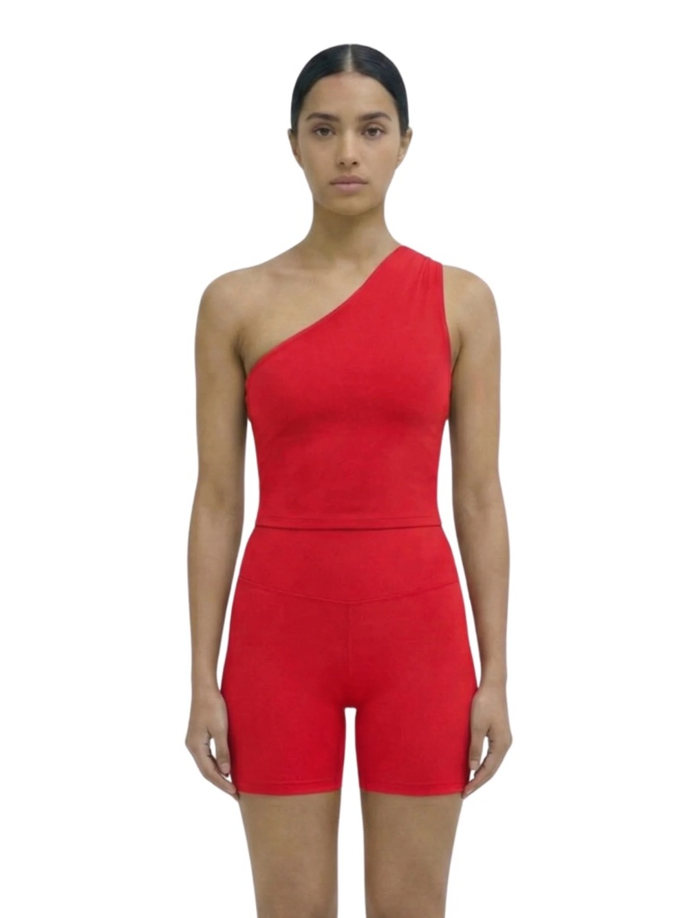ONE SHOULDER ASYMMETRICAL TOP - Redcoat